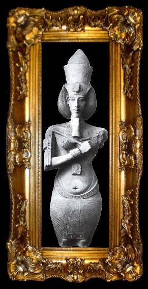 framed  unknow artist Achnaton colossal image from Karnak, ta009-2